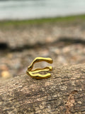 Abstract Gold Ring