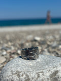 Chunky Textured Silver Ring