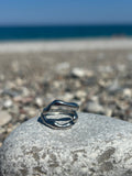 Abstract Silver Ring