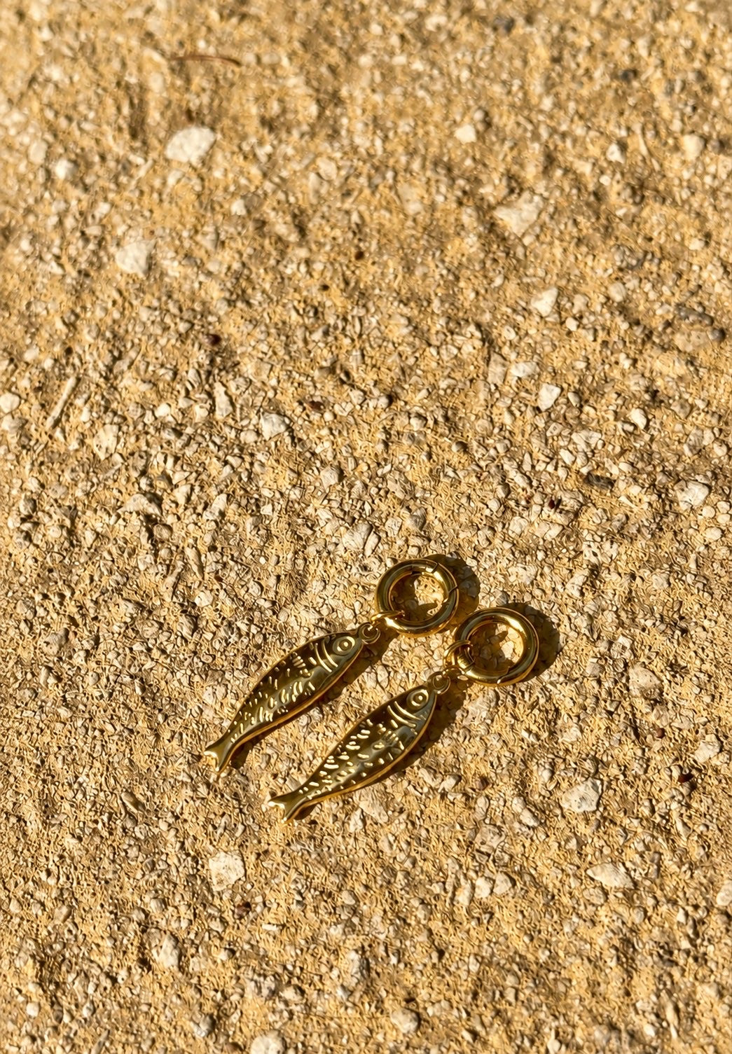 Fish Droppies Gold Earrings