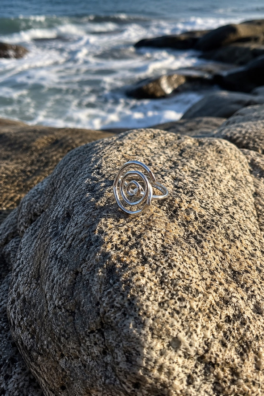 Chunky Spiral Silver Ring